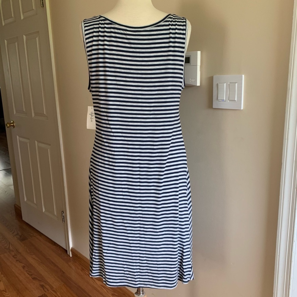Style & Co Sleeveless Dress striped blue white XL - Picture 4 of 13